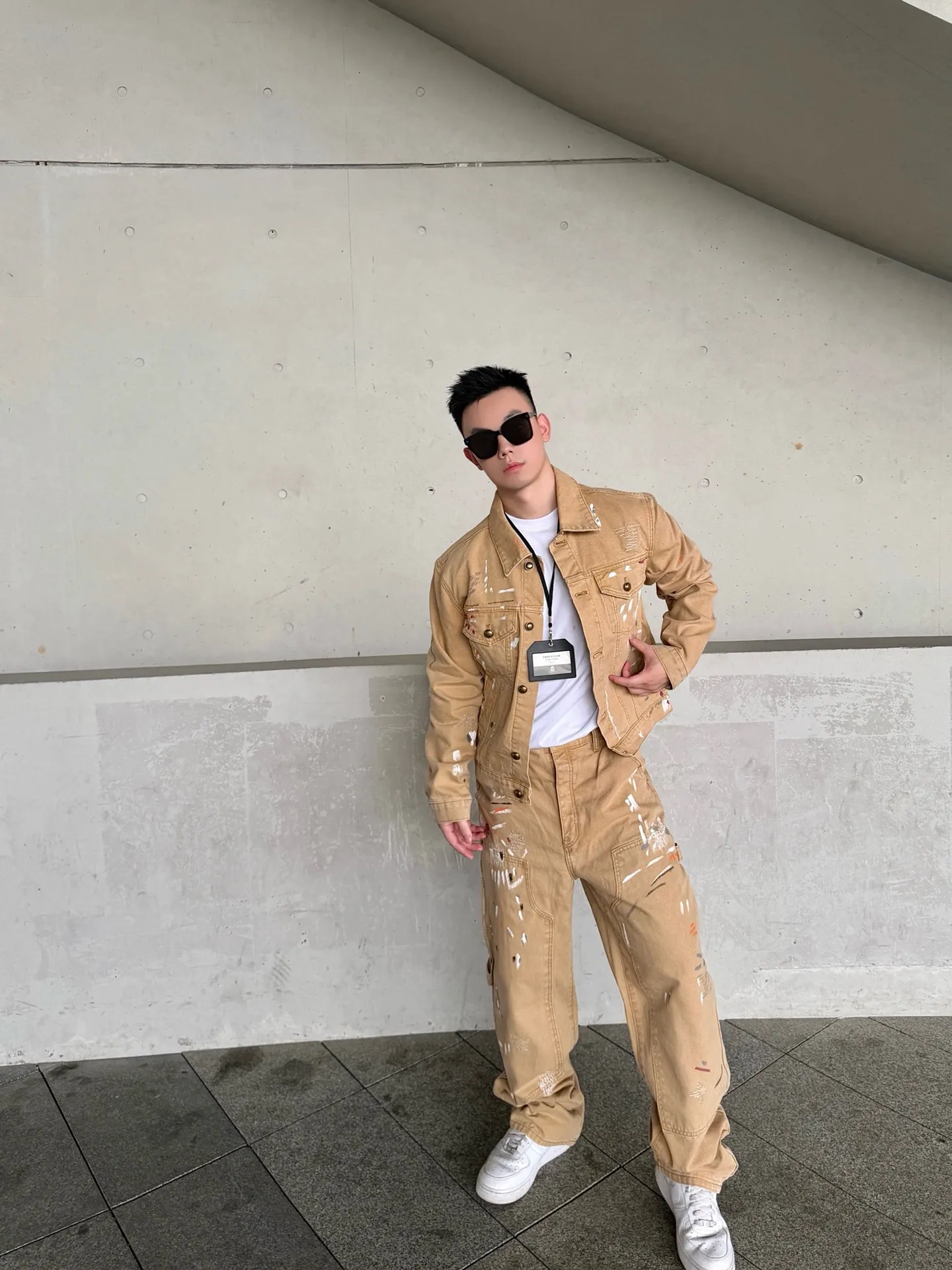 Louis Vuitton/Louis Vuitton graffiti splash suit jeans